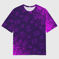 Футболка оверсайз мужская BTS БТС, цвет: 3D-принт