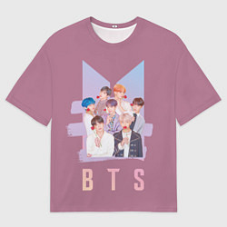 Футболка оверсайз мужская BTS, цвет: 3D-принт
