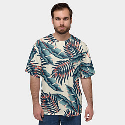 Футболка оверсайз мужская Тихие тропики, цвет: 3D-принт — фото 2