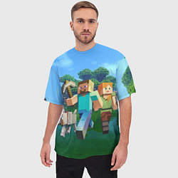 Футболка оверсайз мужская Minecraft, цвет: 3D-принт — фото 2