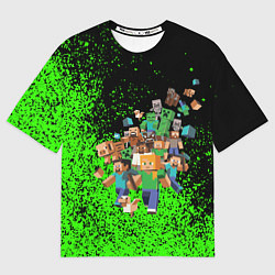 Футболка оверсайз мужская Minecraft, цвет: 3D-принт