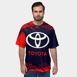 Футболка оверсайз мужская TOYOTA ТОЙОТА, цвет: 3D-принт — фото 2