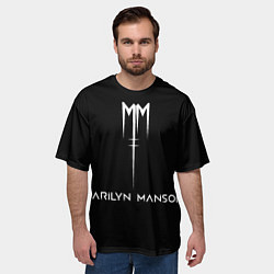 Футболка оверсайз мужская Marilyn Manson, цвет: 3D-принт — фото 2