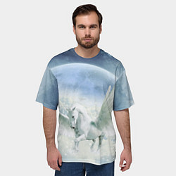 Футболка оверсайз мужская Пегас, цвет: 3D-принт — фото 2