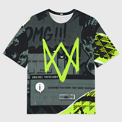 Футболка оверсайз мужская WATCH DOGS: LEGION, цвет: 3D-принт