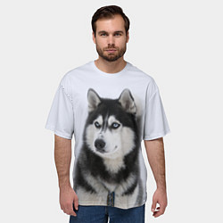 Футболка оверсайз мужская ХАСКИ, цвет: 3D-принт — фото 2