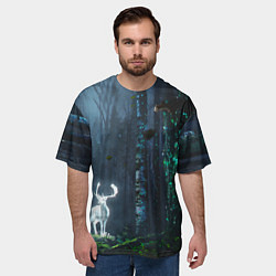 Футболка оверсайз мужская Олень, цвет: 3D-принт — фото 2