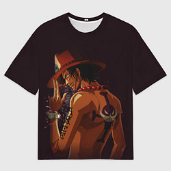 Футболка оверсайз мужская One Piece Портгас Д Эйс, цвет: 3D-принт