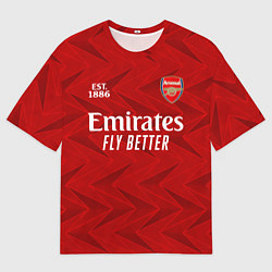 Футболка оверсайз мужская ARSENAL 2021 - ДОМАШНЯЯ, цвет: 3D-принт
