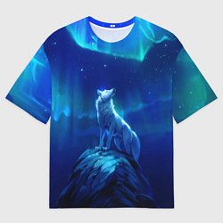 Мужская футболка оверсайз Одинокий Волк