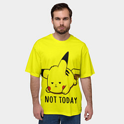 Футболка оверсайз мужская Пикачу лень, цвет: 3D-принт — фото 2