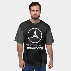 Футболка оверсайз мужская MERCEDES-BENZ, цвет: 3D-принт — фото 2