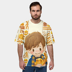 Футболка оверсайз мужская Newton Scamander in Bakery, цвет: 3D-принт — фото 2