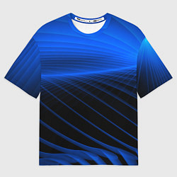 Футболка оверсайз мужская Неоновые лучи, цвет: 3D-принт