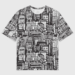 Футболка оверсайз мужская Бесконечный город, цвет: 3D-принт
