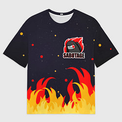 Мужская футболка оверсайз Among Us Sabotage