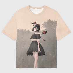 Футболка оверсайз мужская Secre Swallowtail, цвет: 3D-принт