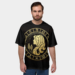 Футболка оверсайз мужская Дева в золотом стиле, цвет: 3D-принт — фото 2