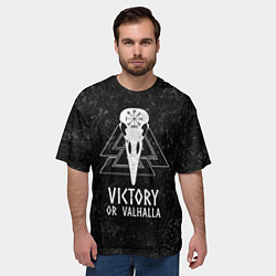 Футболка оверсайз мужская Victory or Valhalla, цвет: 3D-принт — фото 2