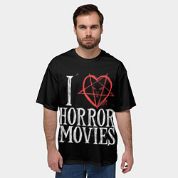 Футболка оверсайз мужская I Love Horror Movies, цвет: 3D-принт — фото 2