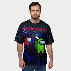 Футболка оверсайз мужская Among us Impostor, цвет: 3D-принт — фото 2