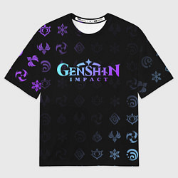 Футболка оверсайз мужская GENSHIN IMPACT, цвет: 3D-принт
