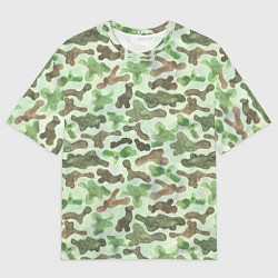 Футболка оверсайз мужская Весенний камуфляж, цвет: 3D-принт