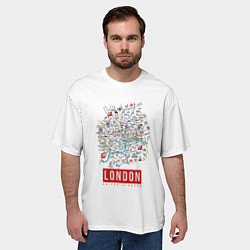 Футболка оверсайз мужская Лондон, цвет: 3D-принт — фото 2
