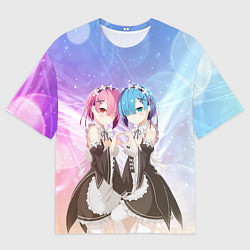 Футболка оверсайз мужская Рем и Рам, цвет: 3D-принт