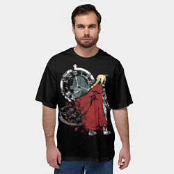 Футболка оверсайз мужская Стальной Алхимик, цвет: 3D-принт — фото 2