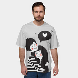 Футболка оверсайз мужская Любовь, цвет: 3D-принт — фото 2