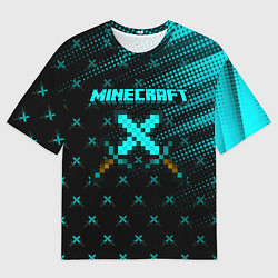 Футболка оверсайз мужская Minecraft, цвет: 3D-принт