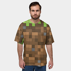 Футболка оверсайз мужская Minecraft камуфляж, цвет: 3D-принт — фото 2