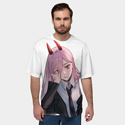 Футболка оверсайз мужская Человек Бензопила, цвет: 3D-принт — фото 2