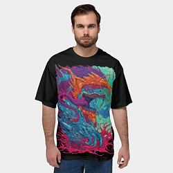 Футболка оверсайз мужская Hyper beast art, цвет: 3D-принт — фото 2