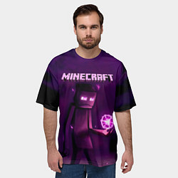 Футболка оверсайз мужская Minecraft Слендермен, цвет: 3D-принт — фото 2