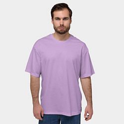 Футболка оверсайз мужская Глициниевый цвет без рисунка, цвет: 3D-принт — фото 2