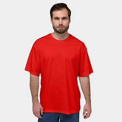 Футболка оверсайз мужская КРАСНАЯ МАСКА, цвет: 3D-принт — фото 2