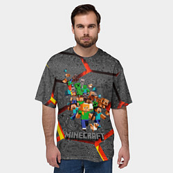 Футболка оверсайз мужская MINECRAFT МАНКРАФТ, цвет: 3D-принт — фото 2