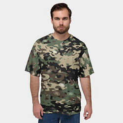 Футболка оверсайз мужская Камуфляж Land Rover, цвет: 3D-принт — фото 2