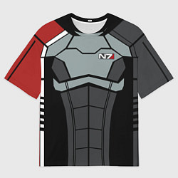 Футболка оверсайз мужская КОСТЮМ N7 MASS EFFECT N7 М, цвет: 3D-принт