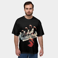 Футболка оверсайз мужская Judas Priest, цвет: 3D-принт — фото 2