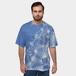 Футболка оверсайз мужская Летающие треугольники, цвет: 3D-принт — фото 2