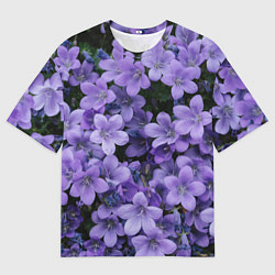 Футболка оверсайз мужская Фиолетовый цвет весны, цвет: 3D-принт