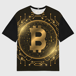 Мужская футболка оверсайз ЗОЛОТОЙ БИТКОИН