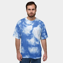 Футболка оверсайз мужская ОБЛАКА, цвет: 3D-принт — фото 2