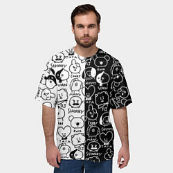 Футболка оверсайз мужская BTS BT21, цвет: 3D-принт — фото 2
