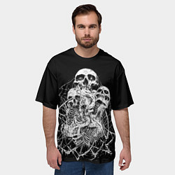 Футболка оверсайз мужская ЧЕРЕПА, цвет: 3D-принт — фото 2