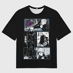 Футболка оверсайз мужская Сатору Гото Магическая битва, цвет: 3D-принт