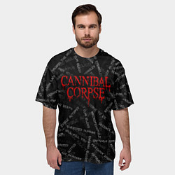 Футболка оверсайз мужская Cannibal Corpse Songs Z, цвет: 3D-принт — фото 2